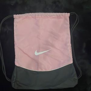 Nike Black and Pink Gym Bag